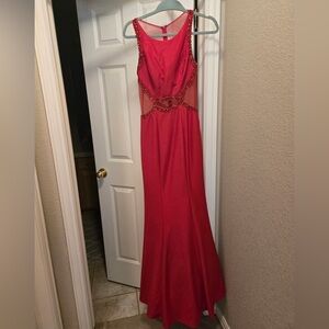 Cinderella Red Backless Formal Maxi Dress